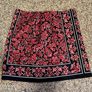 Talbots Red and Black Skirt